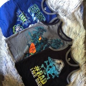 Children’s place 3 tank top bundle ⚽️🦖🦕